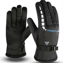 Winter Waterproof Non-slip Plus Velvet Warm Gloves For Outdoor Activities