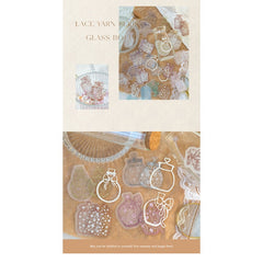 33pcs Lace Multicolor Yarn Sticker Dream Island Journal Decoration Material