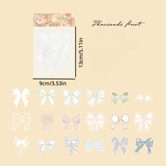 33pcs Lace Multicolor Yarn Sticker Dream Island Journal Decoration Material