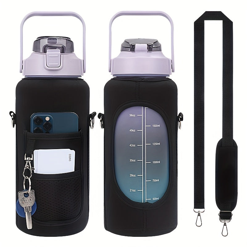 2L 64oz Sports Water Bottle Sleeve Insulated Carrying Bag for Outdoor Activities