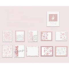 20pcs Art Romantic Plants Flowers Stamp Style Memos for Scrapbook Envelopes