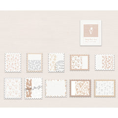 20pcs Art Romantic Plants Flowers Stamp Style Memos for Scrapbook Envelopes