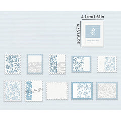 20pcs Art Romantic Plants Flowers Stamp Style Memos for Scrapbook Envelopes