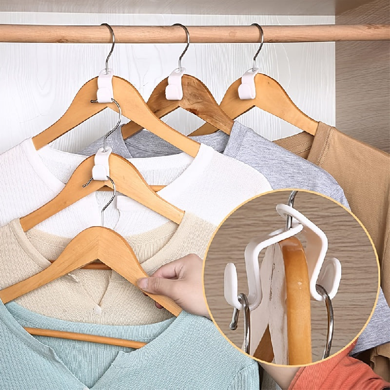 20pcs Heavy Duty Cascading Hanger Extension Hooks with Plastic Hanger Connectors