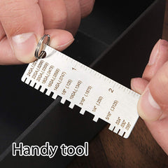 Stainless Steel Welding Gauge Dual Sided Round Wire Sheet Measurement Tool