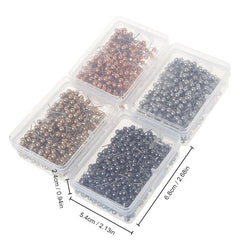400pc Golden Silvery Map Tacks Push Pins w/ Round Plastic Head & Steel Point