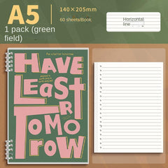 American Style Retro Loose Leaf Notebook Detachable Thickened Grid Notebook