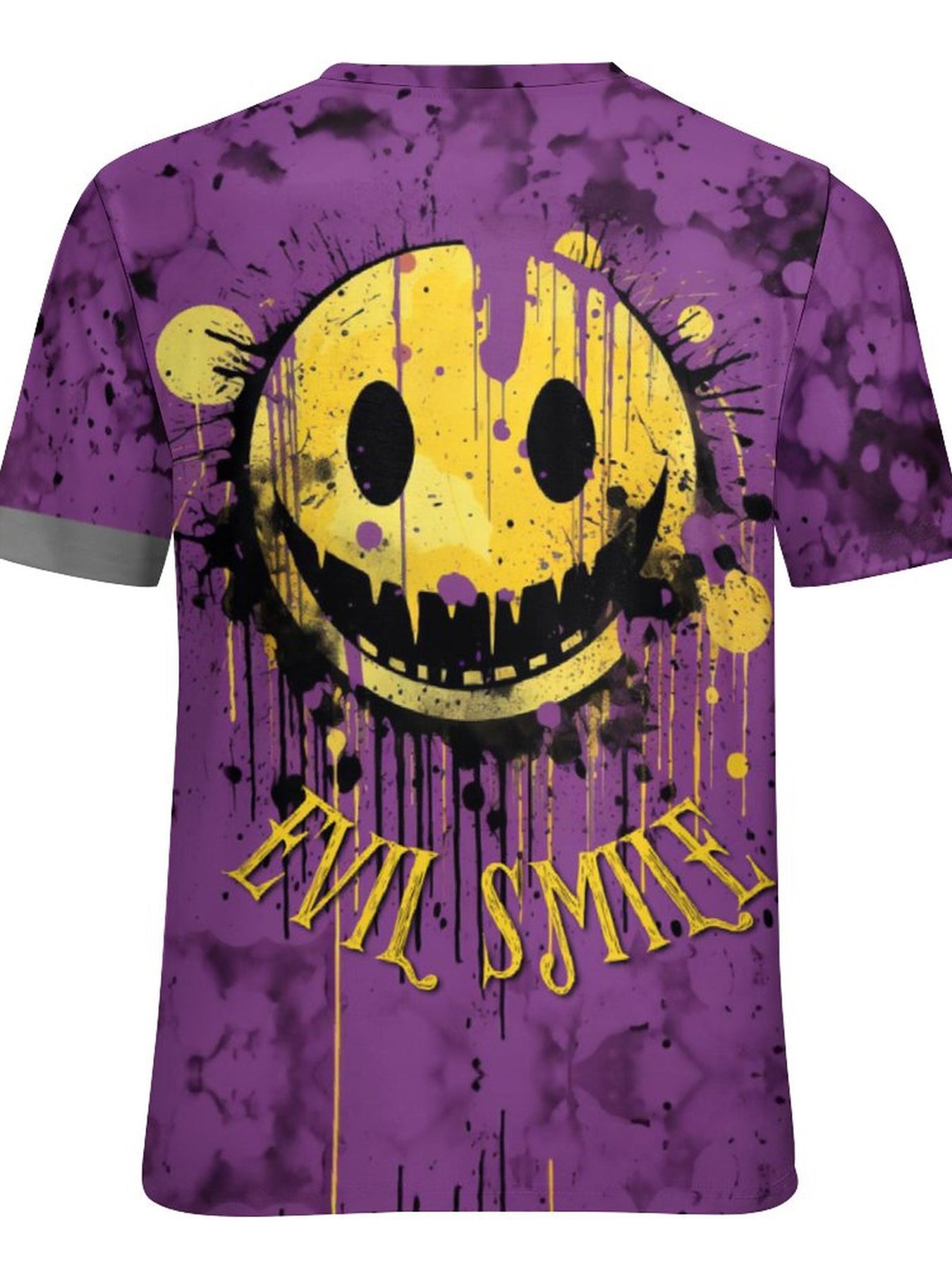 Men's 3D Graffiti Smile Graphic T shirt Casual Breathable Tee For Outdoor