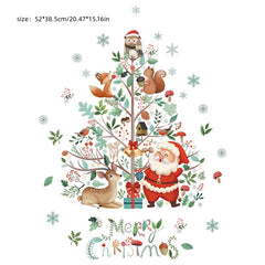 Christmas Window Clings Santa Stickers Decorative Holiday Decoration