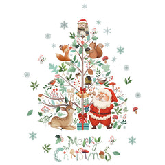 Christmas Window Clings Santa Stickers Decorative Holiday Decoration