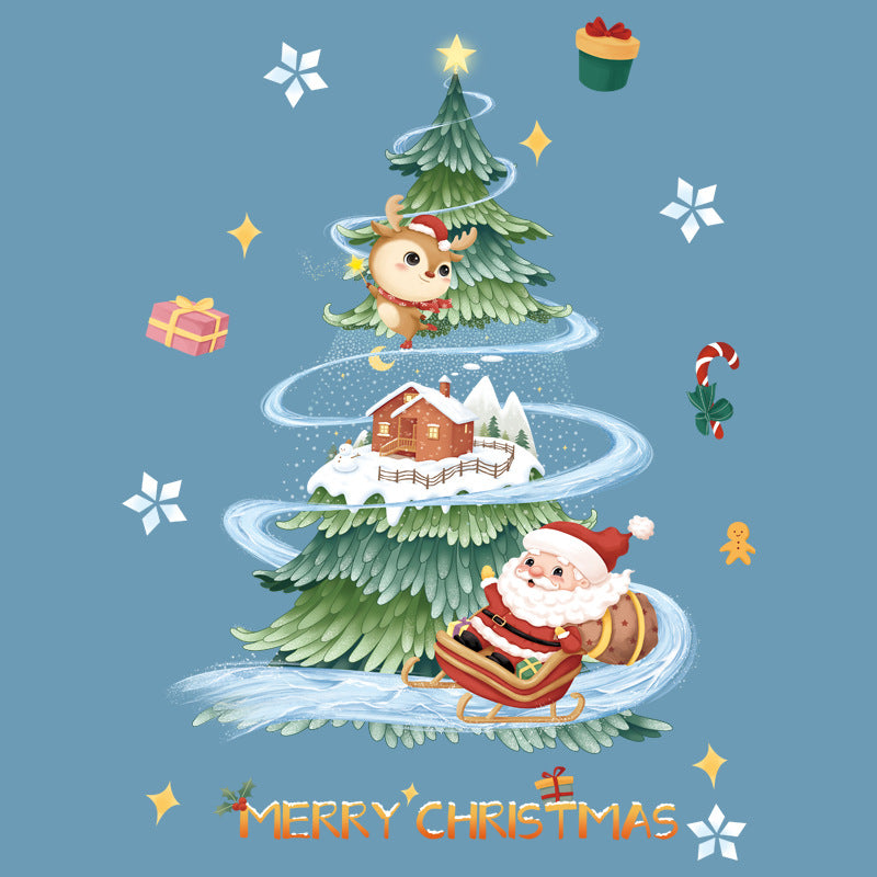 Christmas Window Sticker Xmas Tree Snowflakes Decoration