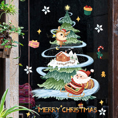 Christmas Window Sticker Xmas Tree Snowflakes Decoration