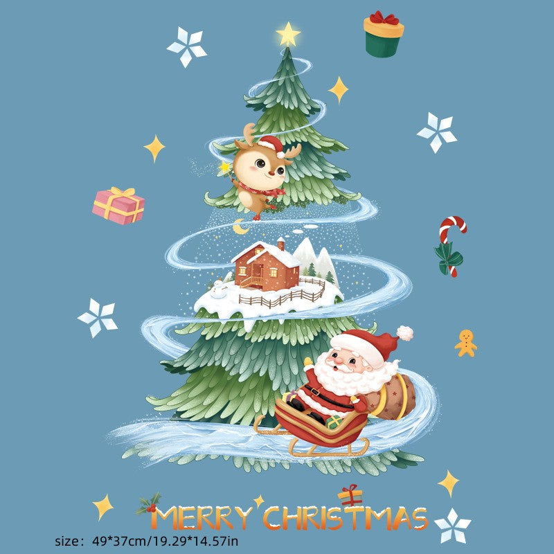 Christmas Window Sticker Xmas Tree Snowflakes Decoration