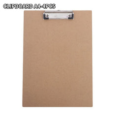 4pcs A4 Office Clipboards - Strong Paper Clips Holder
