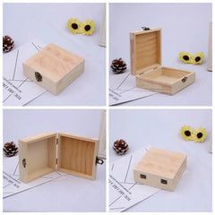 Vintage Wooden Jewelry Storage Box with Lock for Necklaces Earrings