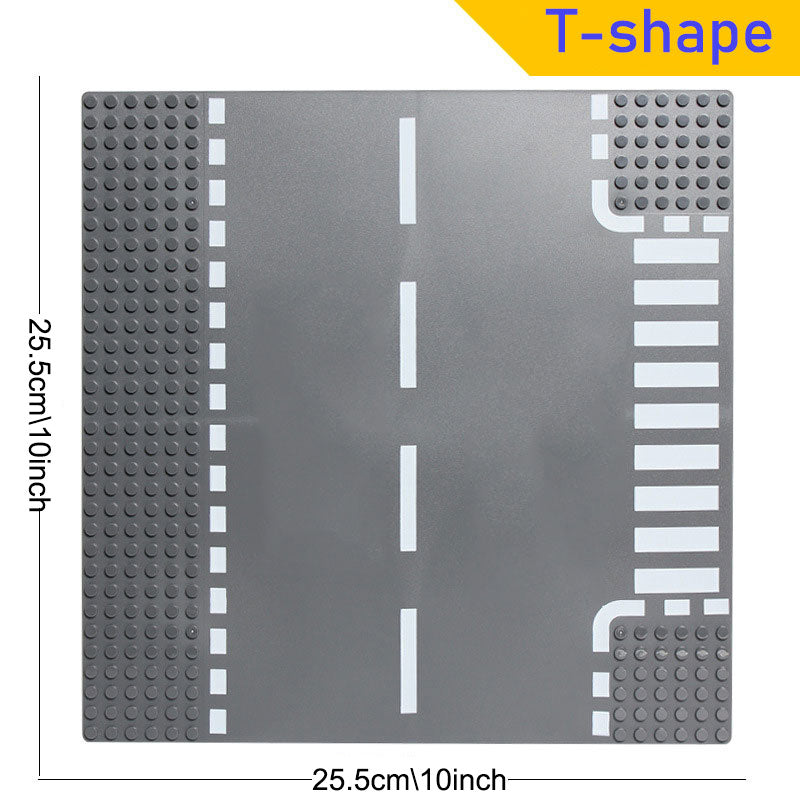 Small Road Building Block Plate - Create Your Own City Street View