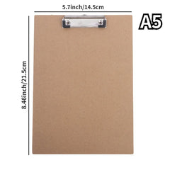 2pcs A5 Office Clipboards Hardboard Durable Document Holder Paper Clip Holder