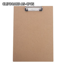 4pcs A5 Office Clipboards Strong Paper Clips Basics Hardboard Durable