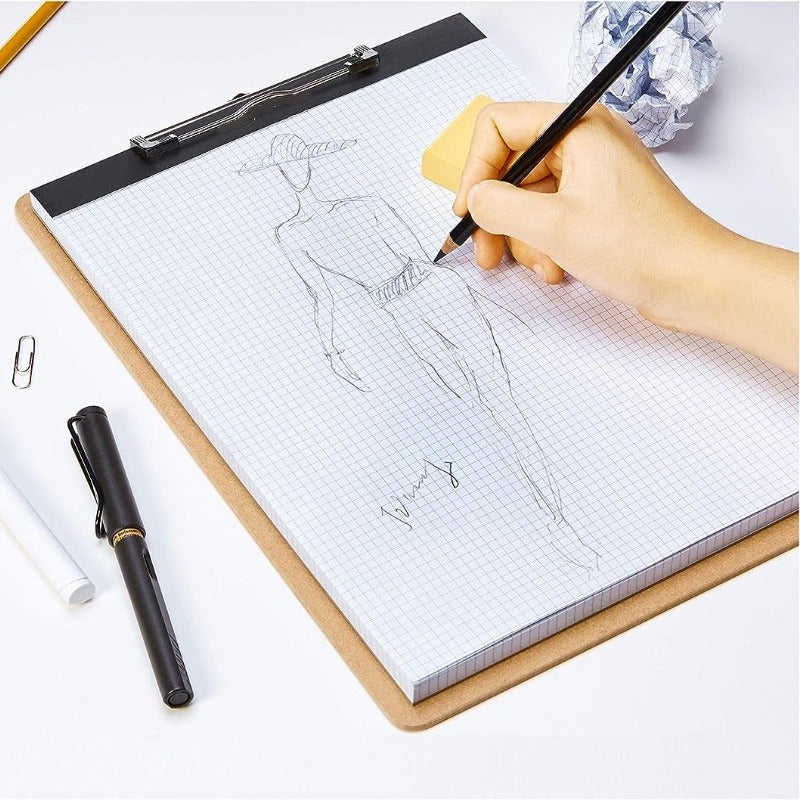 4pcs A5 Office Clipboards Strong Paper Clips Basics Hardboard Durable