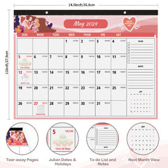 Wall Desk Calendar Oct Dec 18 Months Hanging Wall Calendar 36 X 27