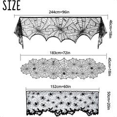 Halloween Decoration Set Fireplace Cloth Table Cloth Spider Decorations