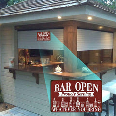 1pc Wooden Decorative Bar Entrance Signs Christmas Decoration with Tape