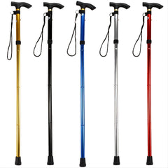Foldable Lightweight Walking Stick Portable Trekking Pole Adjustable Height