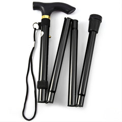 Foldable Lightweight Walking Stick Portable Trekking Pole Adjustable Height