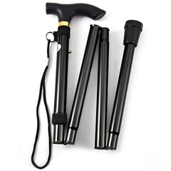 Foldable Lightweight Walking Stick Portable Trekking Pole Adjustable Height