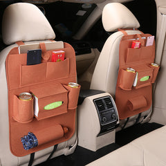 Car Seat Back Storage Bag Anti-kick Mat Tissue Box Holder Car Storage Bag