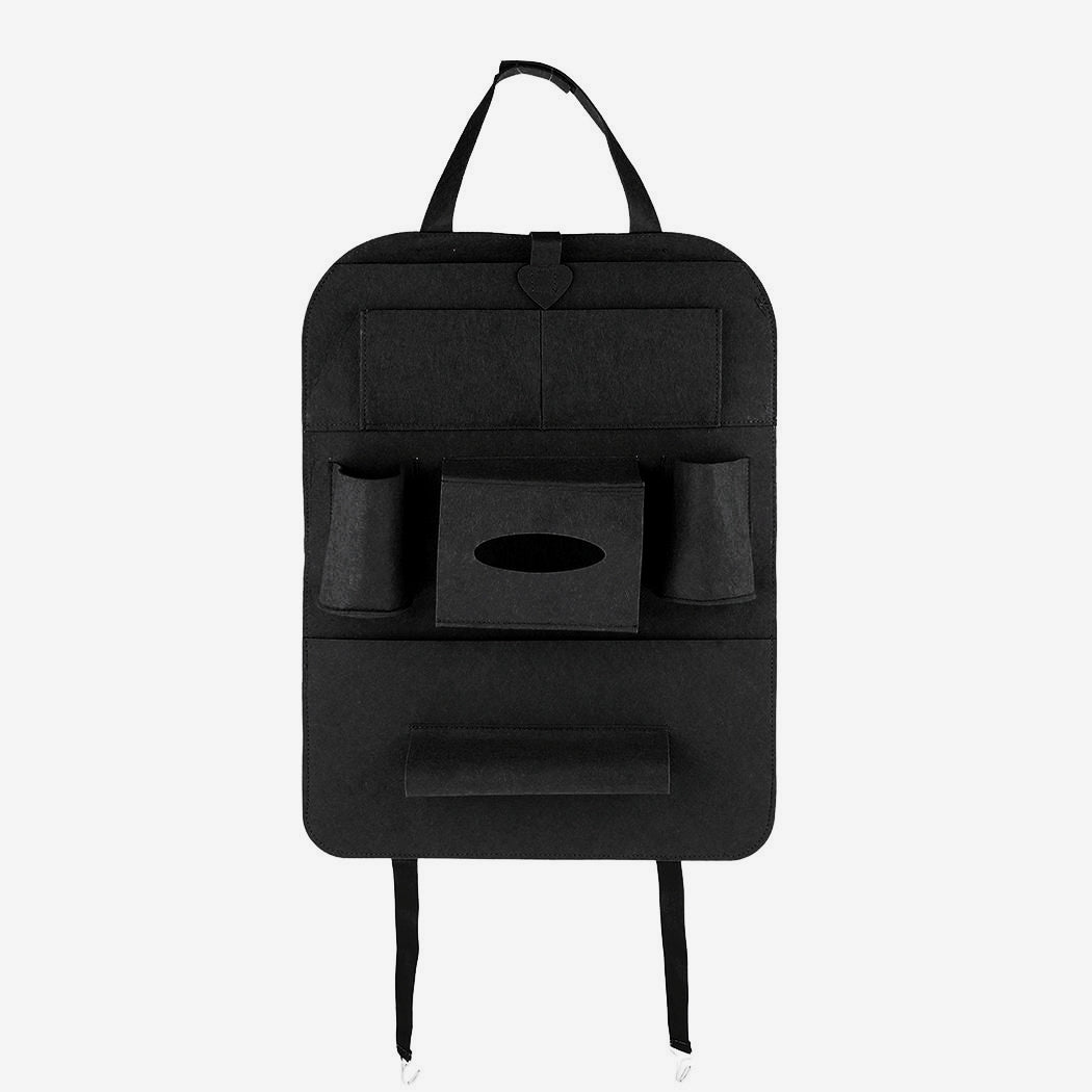 Car Seat Back Storage Bag Anti-kick Mat Tissue Box Holder Car Storage Bag