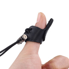 Adjustable Leather Archery Finger Tab Double-Layer Protector