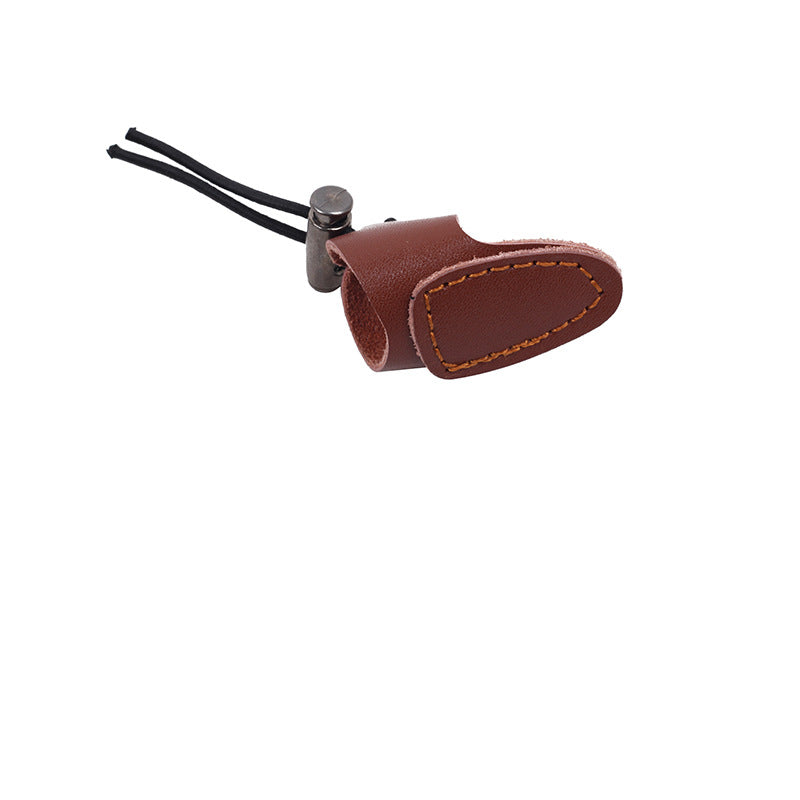 Adjustable Leather Archery Finger Tab Double-Layer Protector