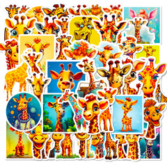 50pcs Giraffe Animal Stickers for DIY Skateboard Water Cup Laptop