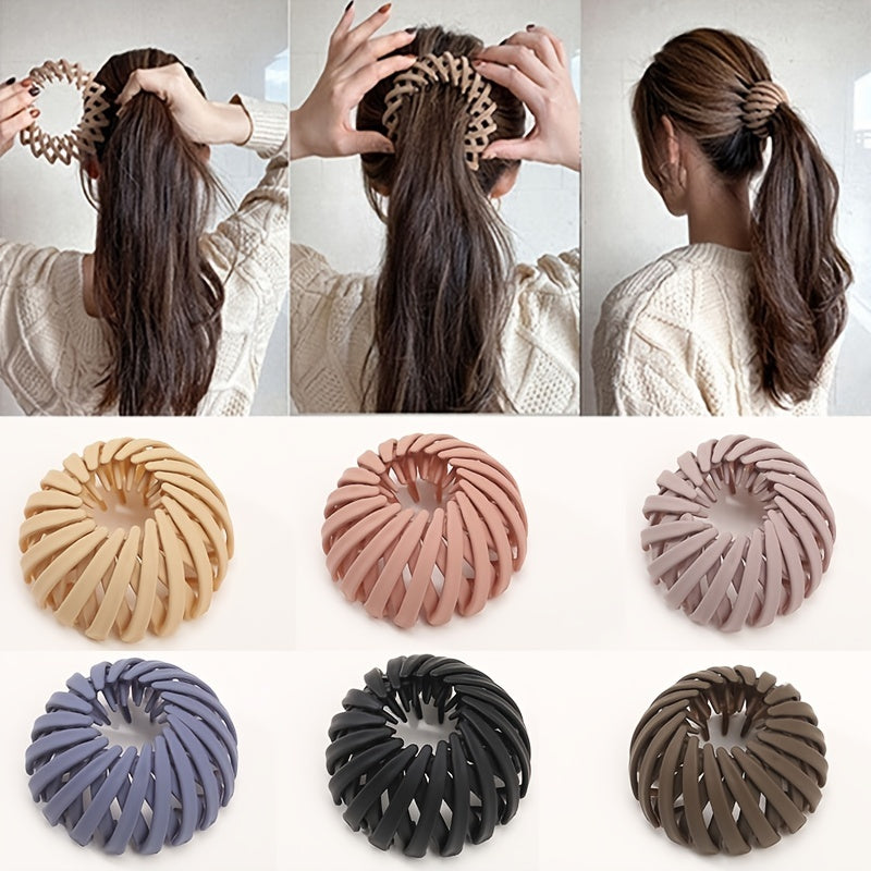 Bird Nest Hair Tie Fix Clip Lazy Hairpin Ponytail Hair Ties