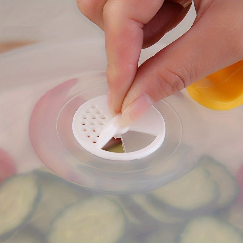 1pc Microwave Food Cover Transparent Splash Proof Food Cover Steam Vent