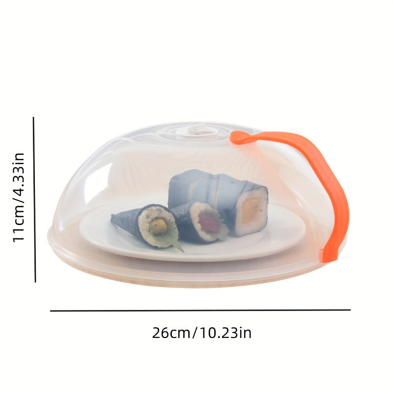 1pc Microwave Food Cover Transparent Splash Proof Food Cover Steam Vent