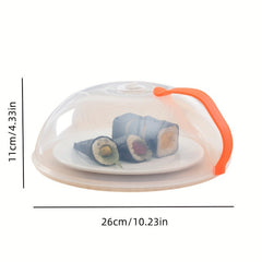 1pc Microwave Food Cover Transparent Splash Proof Food Cover Steam Vent