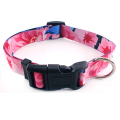 Boho Dog Collar Floral Geometric Pattern with Quick Release Buckle