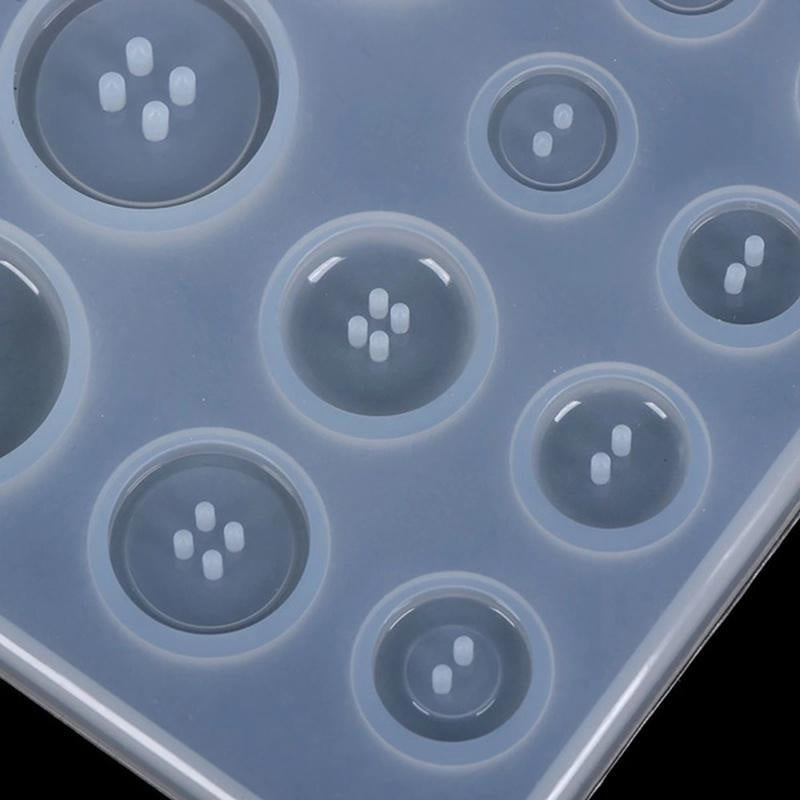 DIY Resin Button Silicone Mold Clothes Botton Resin Mold