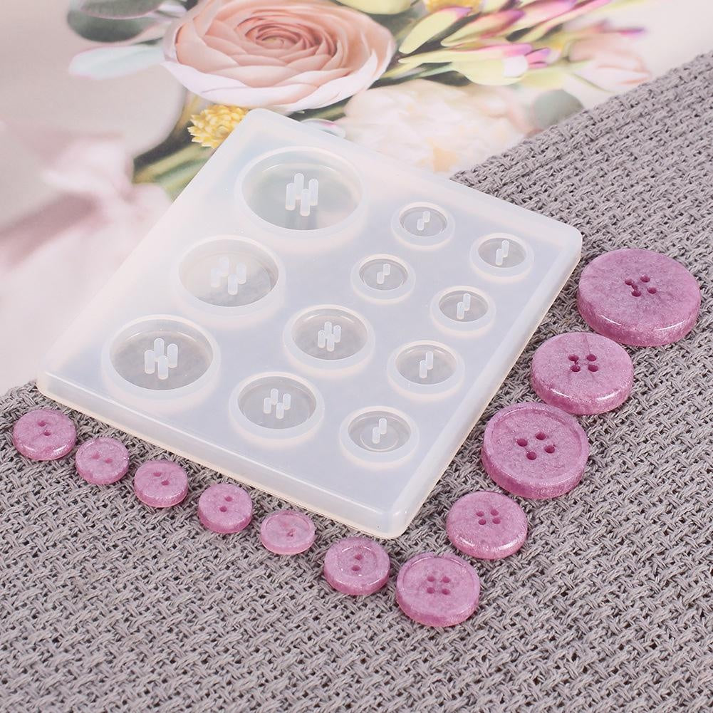 DIY Resin Button Silicone Mold Clothes Botton Resin Mold