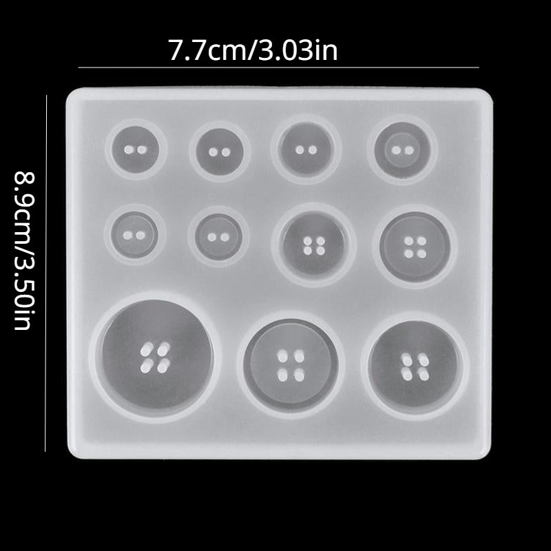 DIY Resin Button Silicone Mold Clothes Botton Resin Mold