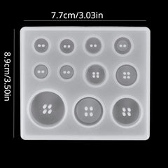 DIY Resin Button Silicone Mold Clothes Botton Resin Mold