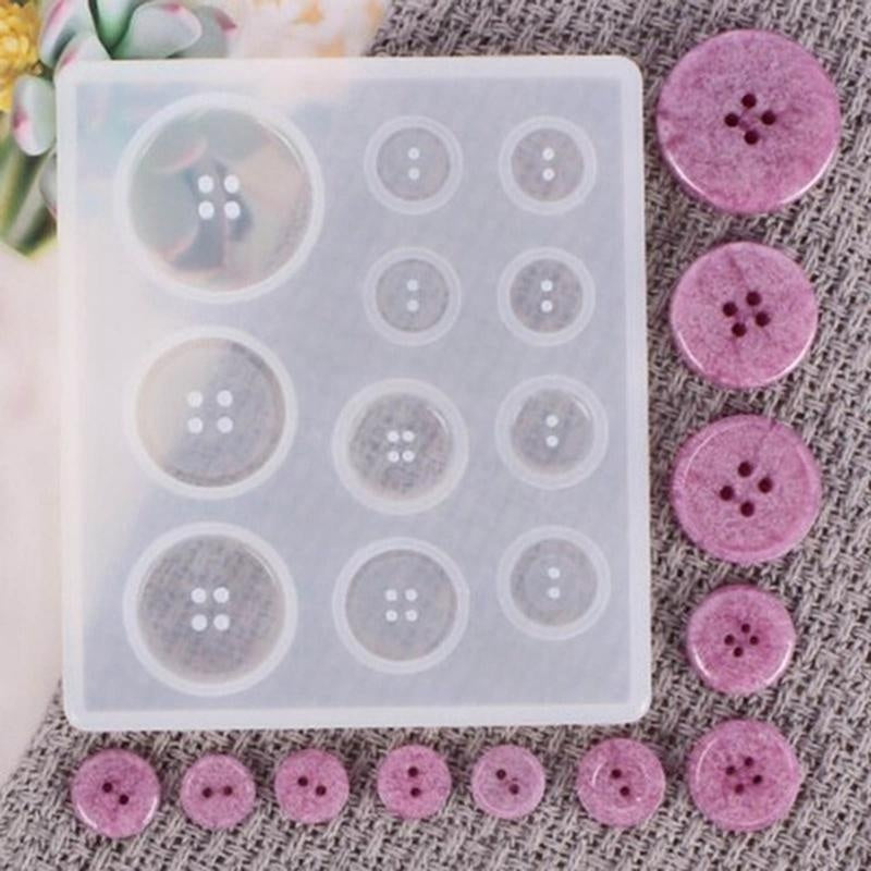 DIY Resin Button Silicone Mold Clothes Botton Resin Mold