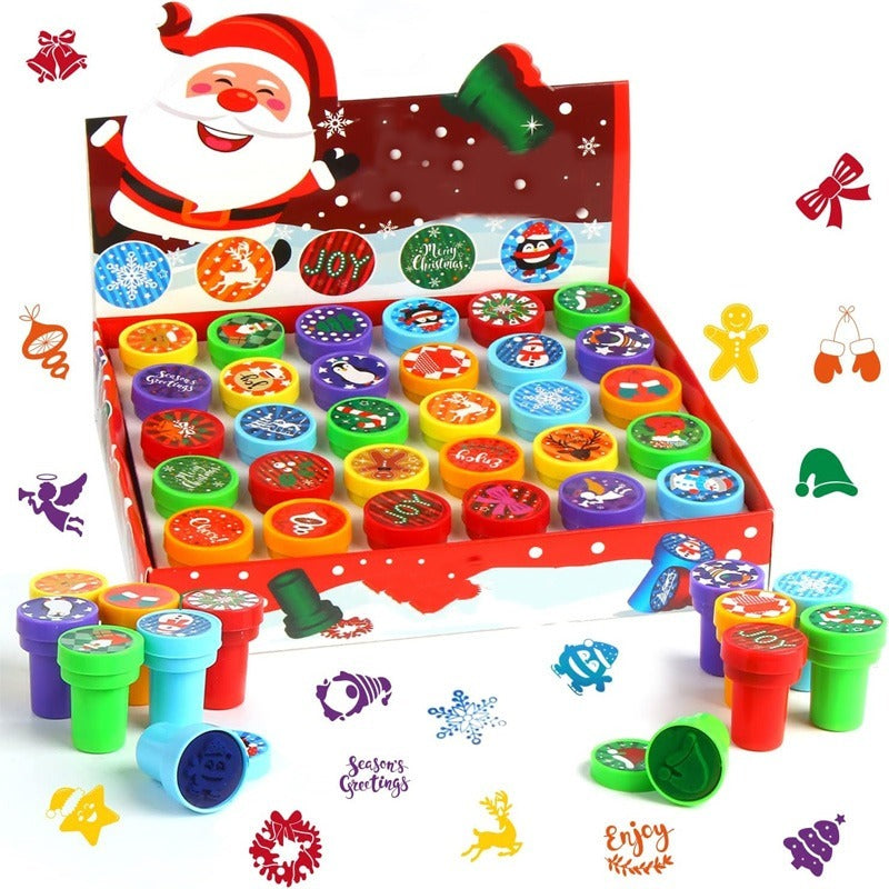 10pcs Christmas Stamps Kids Party Supplies Various Styles Xmas Stamps