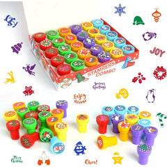 10pcs Christmas Stamps Kids Party Supplies Various Styles Xmas Stamps