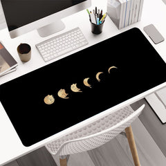 Moon Cat Gaming Mousepad Keyboard Pad