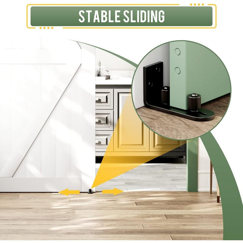 2pcs Barn Door Floor Guide Adjustable Roller Sliding Unique Guidance