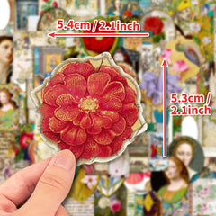 100pcs Medieval Retro Stickers Classic Nostalgic Handbook For DIY Accessories