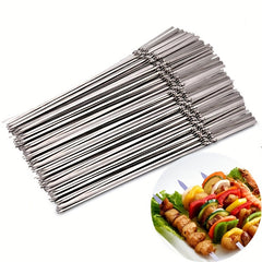 Stainless Steel Barbecue Skewers Set with Storage Tube